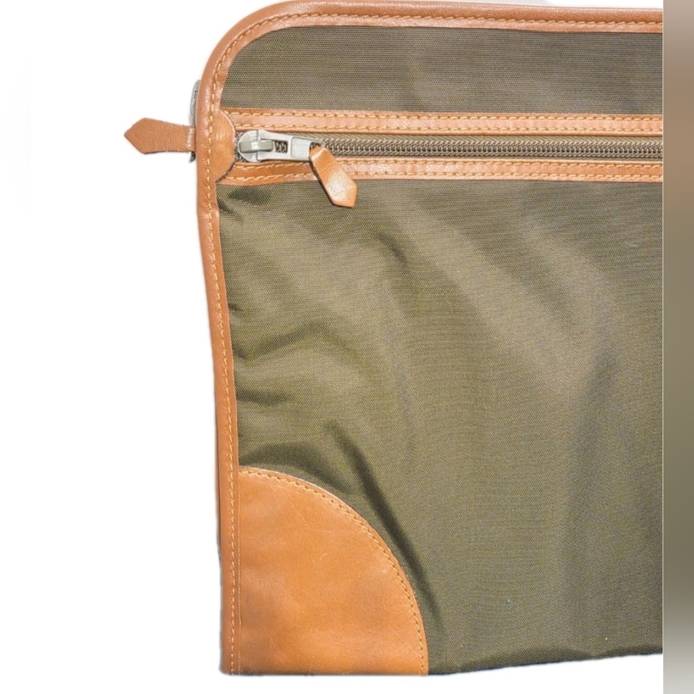 RARE Dunhill Vintage Green/Brown Canvas/Leather Portfolio Clutch (EUC) - Picture 4 of 15
